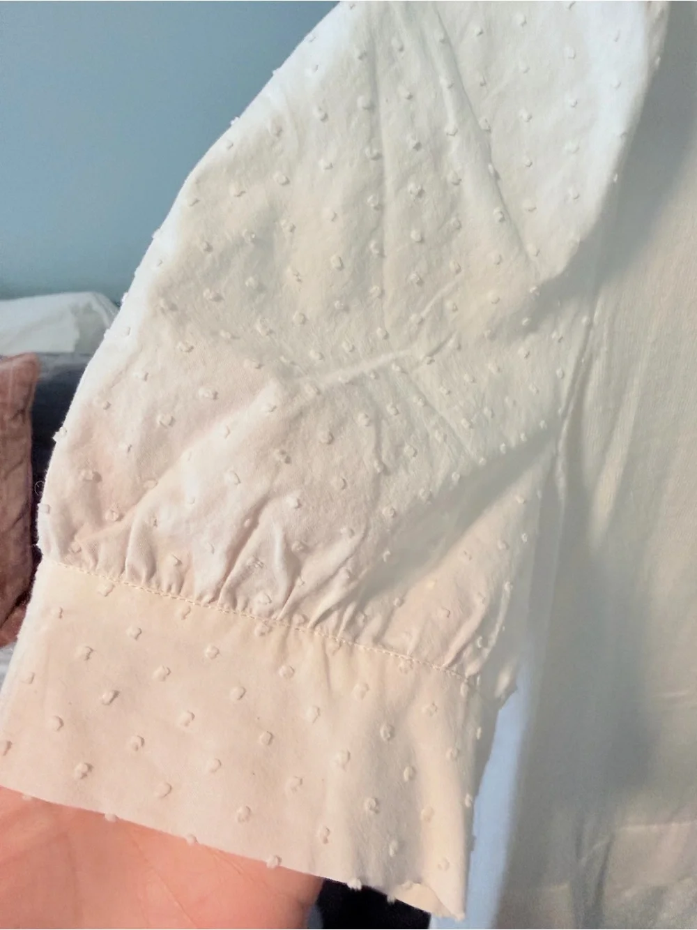 LOFT Cream Puff-Sleeve Knit Top